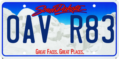SD license plate 0AVR83
