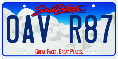 SD license plate 0AVR87