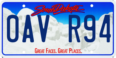 SD license plate 0AVR94
