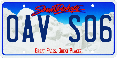 SD license plate 0AVS06