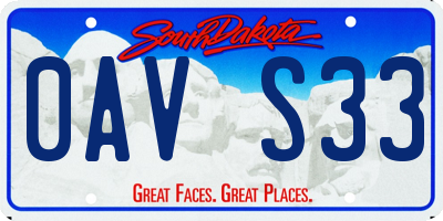 SD license plate 0AVS33