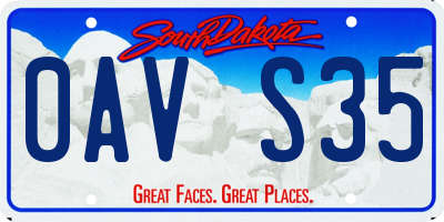 SD license plate 0AVS35
