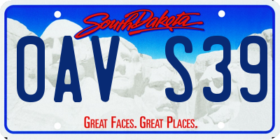 SD license plate 0AVS39