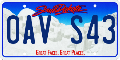 SD license plate 0AVS43