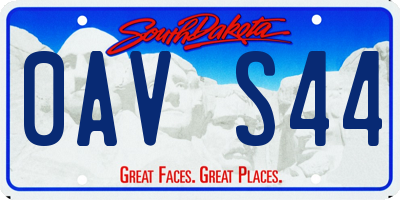 SD license plate 0AVS44