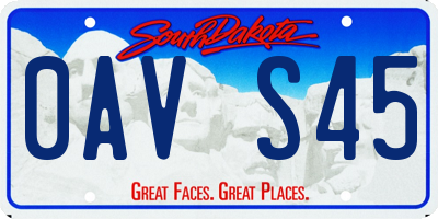 SD license plate 0AVS45