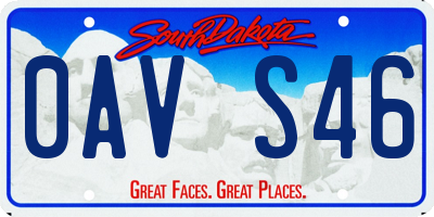 SD license plate 0AVS46