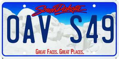 SD license plate 0AVS49