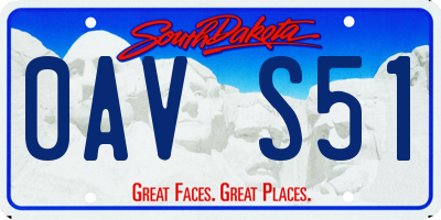 SD license plate 0AVS51