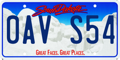 SD license plate 0AVS54