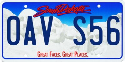 SD license plate 0AVS56