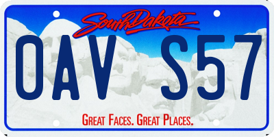SD license plate 0AVS57