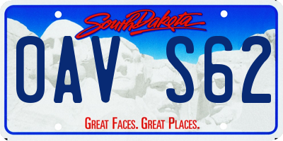SD license plate 0AVS62