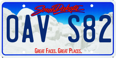 SD license plate 0AVS82