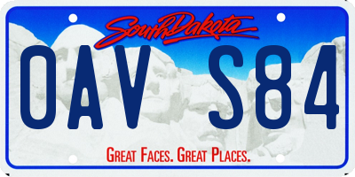 SD license plate 0AVS84