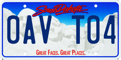 SD license plate 0AVT04