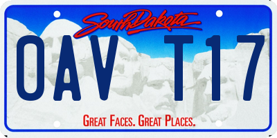 SD license plate 0AVT17