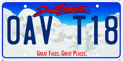 SD license plate 0AVT18