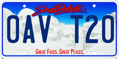 SD license plate 0AVT20