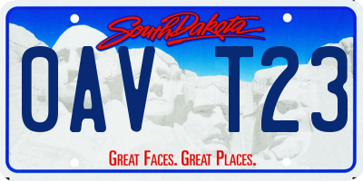 SD license plate 0AVT23