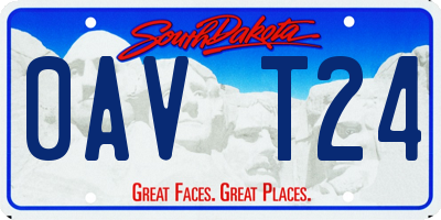 SD license plate 0AVT24