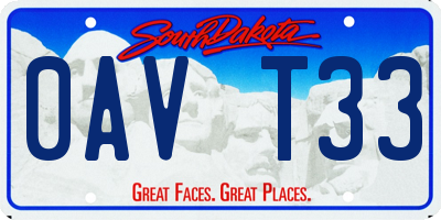 SD license plate 0AVT33