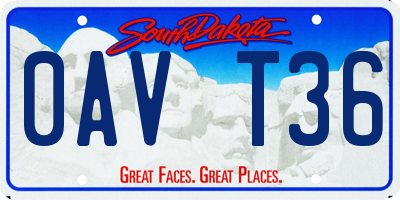 SD license plate 0AVT36