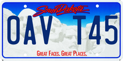 SD license plate 0AVT45