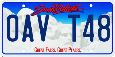 SD license plate 0AVT48