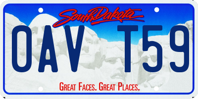 SD license plate 0AVT59