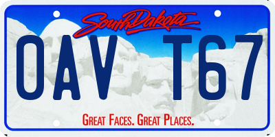SD license plate 0AVT67