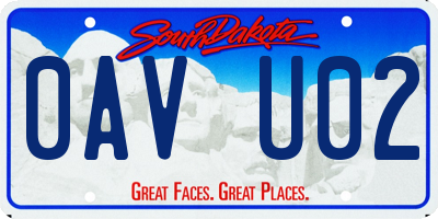 SD license plate 0AVU02