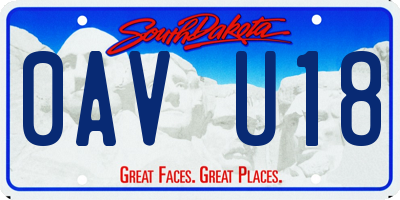 SD license plate 0AVU18
