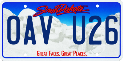 SD license plate 0AVU26