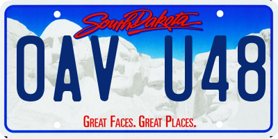 SD license plate 0AVU48