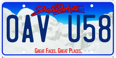 SD license plate 0AVU58