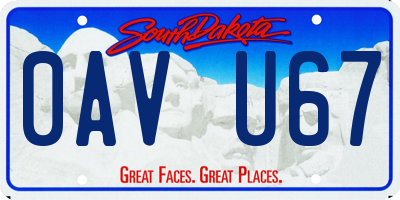 SD license plate 0AVU67