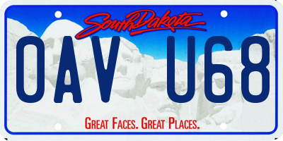 SD license plate 0AVU68