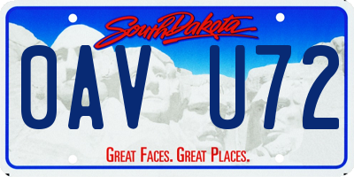SD license plate 0AVU72
