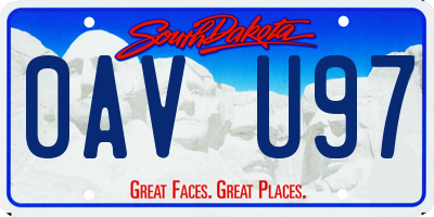 SD license plate 0AVU97