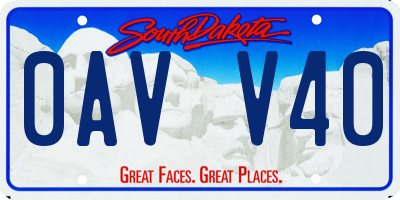 SD license plate 0AVV40