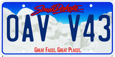 SD license plate 0AVV43