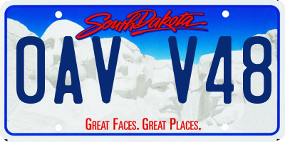 SD license plate 0AVV48