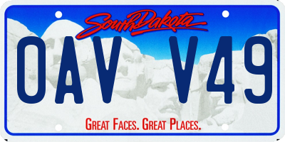 SD license plate 0AVV49