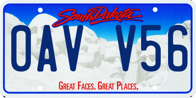 SD license plate 0AVV56
