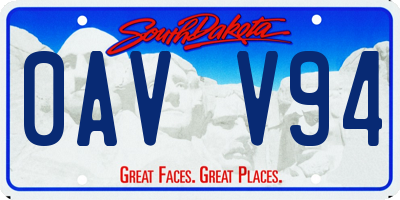 SD license plate 0AVV94