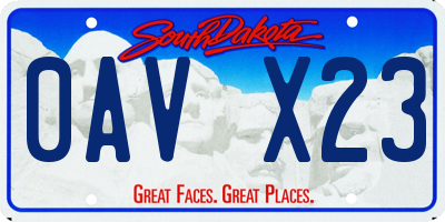 SD license plate 0AVX23