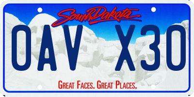 SD license plate 0AVX30