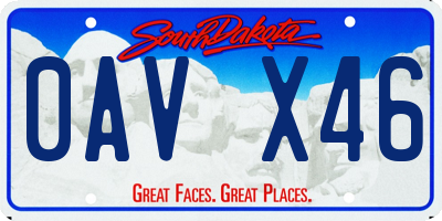 SD license plate 0AVX46