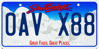 SD license plate 0AVX88